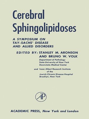 cover image of Cerebral Sphingolipidoses